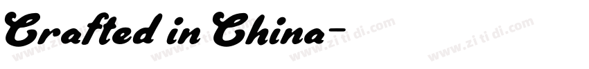 Crafted in China字体转换